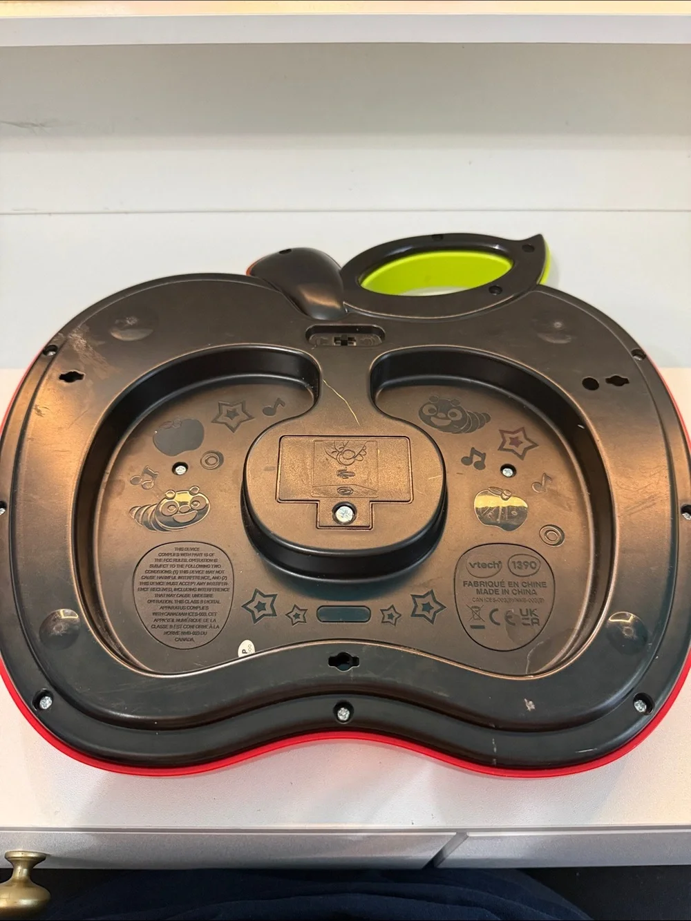 Interactive Apple Alphabet Learning Toy in Red